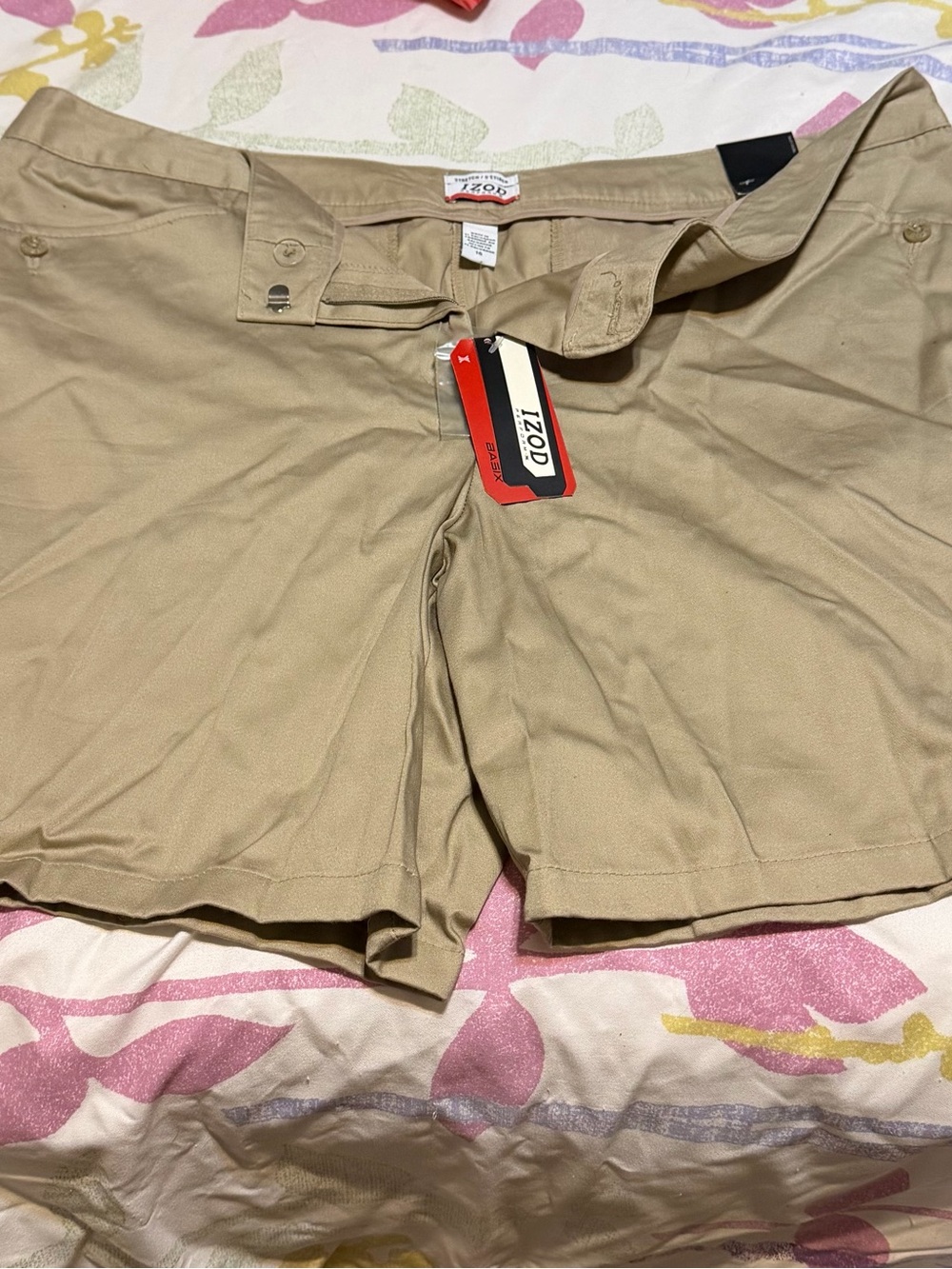 Izod Khaki/Tan Women’s Bermuda Shorts